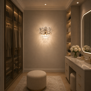 Кристална стенна лампа WINDSOR, 2x E14, блестящ хром