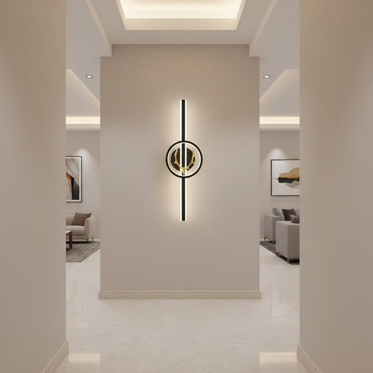 Декоративна LED лампа CERBOS, 42W, 60см, Топла / Неутрална / Студена светлина, Черна, Метал и Акрил