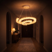 LED полилей с дистанционно управление LT188WH, кристал и метал, 40 W, димиране, регулируема височина, студена/топла/неутрална светлина, луксозно осветление LED полилеи с дистанционно управление Заглавие по подразбиране Alessandro Design