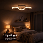 LED полилей с дистанционно BETTY 43W, 4 кръга, Студена/Топла/Неутрална светлина, Димируем, Бял