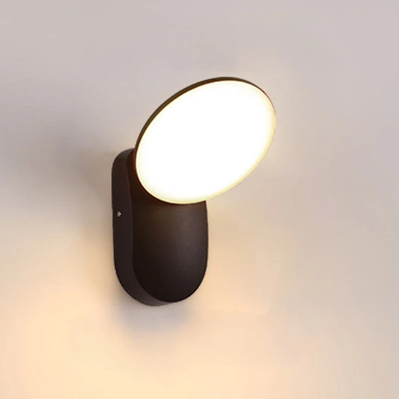Външна LED стенна лампа 10W, AX165, Топла светлина 3000K, Черна