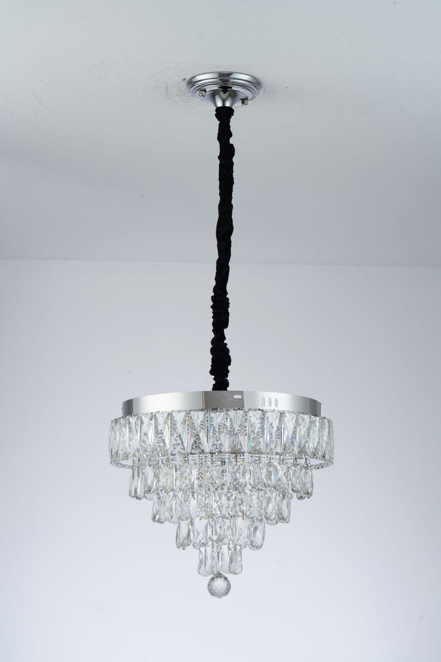 Candelabru поведе Cristal Cu Telecomanda Austin 56W DiMabil Argintiu
