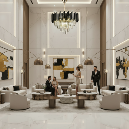 Кристален полилей Blois Eleganza 8xe14, диаметър 49 см, черен, регулируема височина