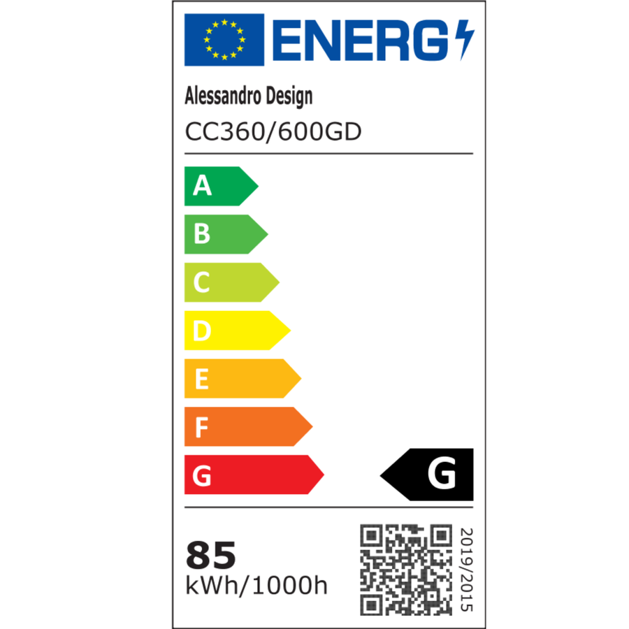 Кристален полилей ALHAMBRA Magno, LED, 86W, диаметър 60 см, топла/студена/неутрална светлина, димиране, регулируема височина, злато