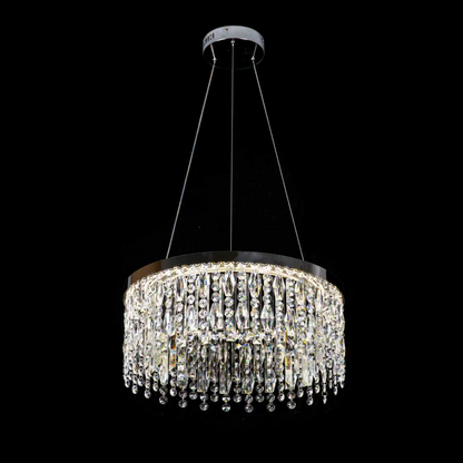LED полилей с дистанционно управление, 76W, ROYALE Nobile, диаметър 40 см, височина 120 см, студена/неутрална/топла светлина, възможност за димиране, сребро, кристал, стомана LED полилей с дистанционно управление Заглавие по подразбиране Alessandro Design