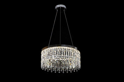 LED полилей CC41003/400CH, Диаметър 40 см, Височина 120 см, IP20, Студена/Неутрална/Топла светлина, Димируем, Сребрист, Кристал, Стомана
