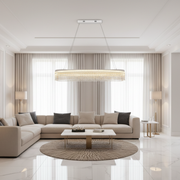 Кристален полилей VOLNA Supremo, 162 W, ​​100x30 см, топла/неутрална/студена светлина, бял, метал и кристал