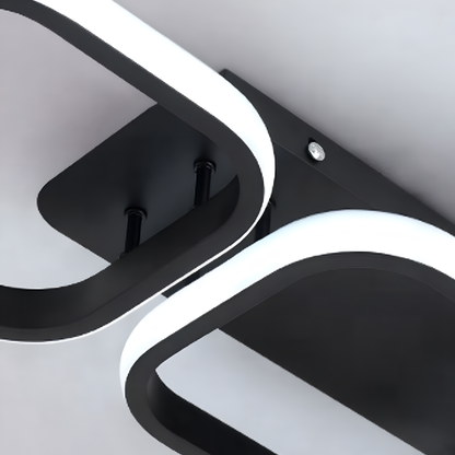 LED полилей VERTEX 35W, 3 квадрата, линеен, студена/топла/неутрална светлина, черен