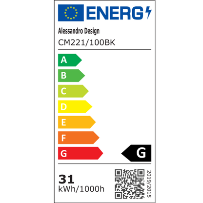 Модерен полилей, LED, ARIA Largo, 31W, Топла светлина, черен