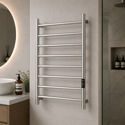 Електрически нагревател за кърпи, 100 W, метал, сребрист