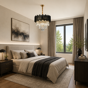 Кристален полилей Blois Noble 4xe14, диаметър 40 см, черен, регулируема височина
