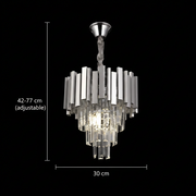 Crystal Blois Petito 3xe14 полилей, диаметър 30 ​​см, сребро, регулируема височина
