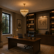 CHANDELIER CRYSTAL CHANDELIER HAMPTON NOBLE 5xE14, 40 см диаметър, лъскаво злато, регулируема височина