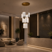 Alduino Crystal LED полилей златен диаметър 80 см злато Регулируема височина