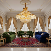 Кристален полилей PALACE Supremo 29xG9, D115 см, блестящо злато, регулируема височина, метални и кристални кристални полилеи Заглавие по подразбиране Alessandro Design