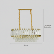 Кристален полилей VERSAILLES Regalis, дължина 80 см, 10xE14, бял, кристален полилей с регулируема височина Заглавие по подразбиране Alessandro Design