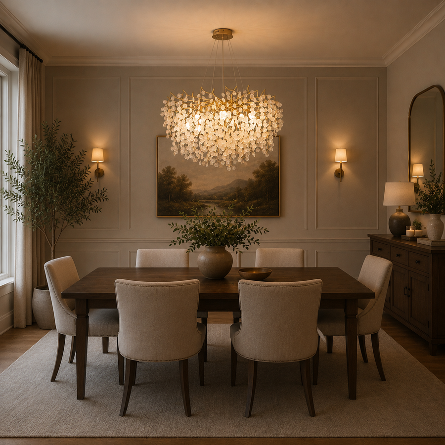 Кристален полилей WALTZ Serenade, 6xG9, златен, 60 см, регулируема височина