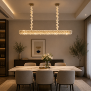 Кристален полилей, с дистанционно управление, PRAGA Imperio, 35W, 96 см, студена/топла/неутрална светлина, злато, регулируема височина
