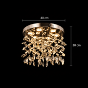 Кристален LED полилей LLC210/400CH кръгъл, 22W, студена/топла/неутрална светлина, кристал, блестящ хром