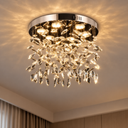 Кристален LED полилей LLC210/550CH кръгъл, 30W, студена/топла/неутрална светлина, кристал, блестящ хром