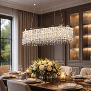LED полилей с дистанционно управление, 114W, ROYALE Imperio, 70x33x120, студена/неутрална/топла светлина, димиране, сребро, кристал, стомана LED полилеи с дистанционно управление Заглавие по подразбиране Alessandro Design