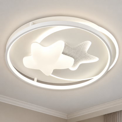 LED полилей с дистанционно ASTERA, Shape of Heavenly Bodies, 87W, Студена/Топла/Неутрална светлина, Димируем, Бял