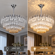 Кристален полилей MAJESTIC Regalis 21x E14, диаметър 80 см, блестящ хром, регулируема височина