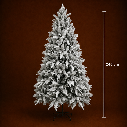Decorațiune Brad Artificial GLEIS, 240 cm, 1770 vârfuri, Suport Metalic, Plastic, Verde
