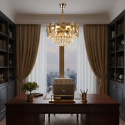 CRISTAL CHANDELIER ALFRED 6X E14 Golden