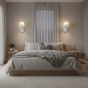 Aplica LED Decorativa MANO, 15x30cm, 1xG9, Sticla si Resina, Alb