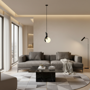 Aplica LED Decorativa MANOS, 13x120cm, 1xE27, Sticla si Resina, Negru