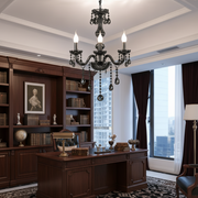 Кристал на полилей август Eleganza, 3xe14, диаметър 48 см, черен, регулируема височина