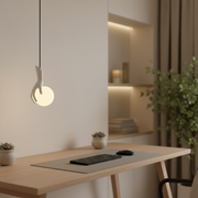 Aplica LED Decorativa MANOS, 13x120cm, 1xE27, Sticla si Resina, Alb