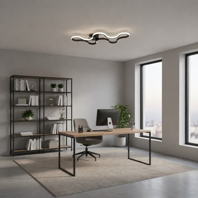 LED chandelier with remote control ORMS Eleganza, 3000K/4000K/6000K, 56W, Metal and Plastic, Black