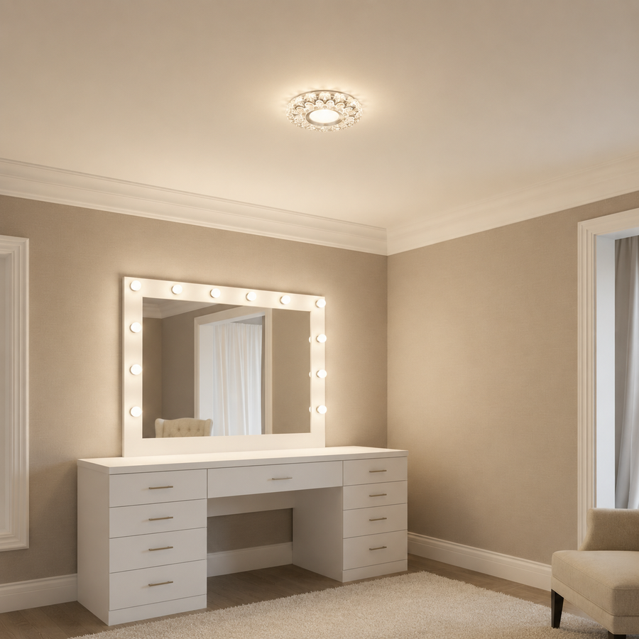 ORBITA LED спот, 5W, кръгъл, студена светлина + RGB, бял, смола и стъкло LED спот Заглавие по подразбиране Alessandro Design