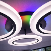 LED полилей с дистанционно управление на Бети 44W, 4 кръга, студ/гореща/неутрална светлина, нестабилна, черна