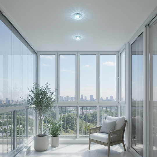 ORBITA LED спот, 5W, кръгъл, студена светлина + RGB, бял, смола и стъкло LED спот Заглавие по подразбиране Alessandro Design