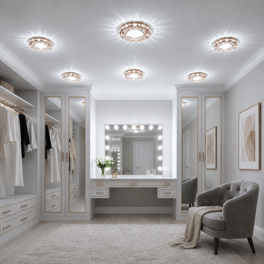 ORBITA LED спот, 5W, кръгла, студена/топла светлина, античен бронз, смола и стъкло LED спот Заглавие по подразбиране Alessandro Design