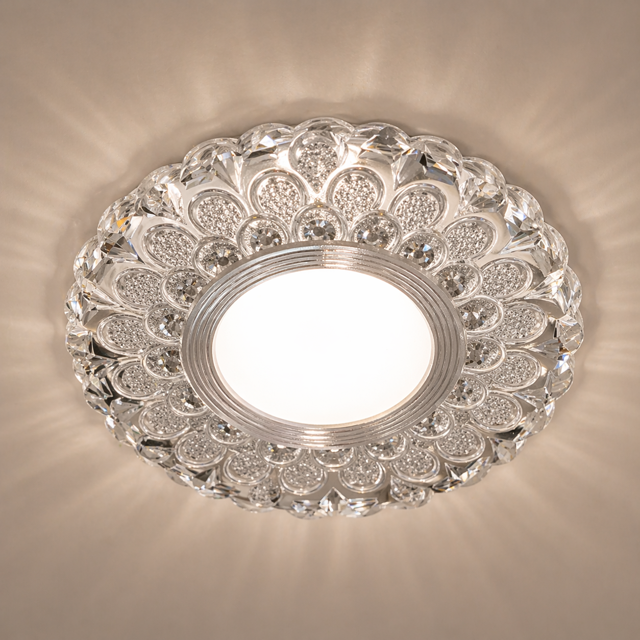ORBITA LED спот, 5W, кръгъл, студена светлина + RGB, бял, смола и стъкло LED спот Заглавие по подразбиране Alessandro Design