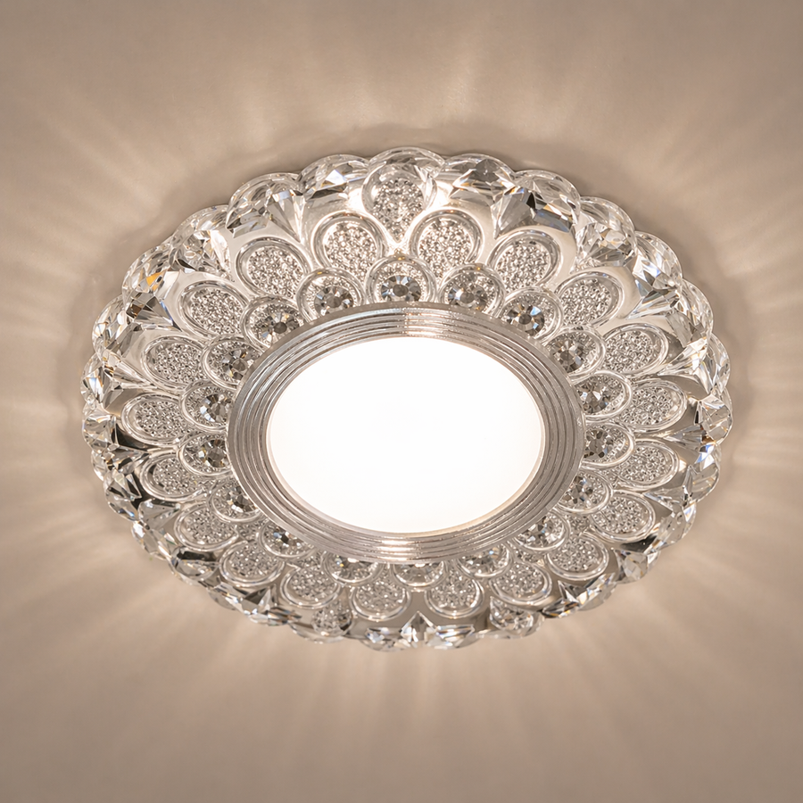 ORBITA LED спот, 5W, кръгъл, студена светлина + RGB, бял, смола и стъкло LED спот Заглавие по подразбиране Alessandro Design