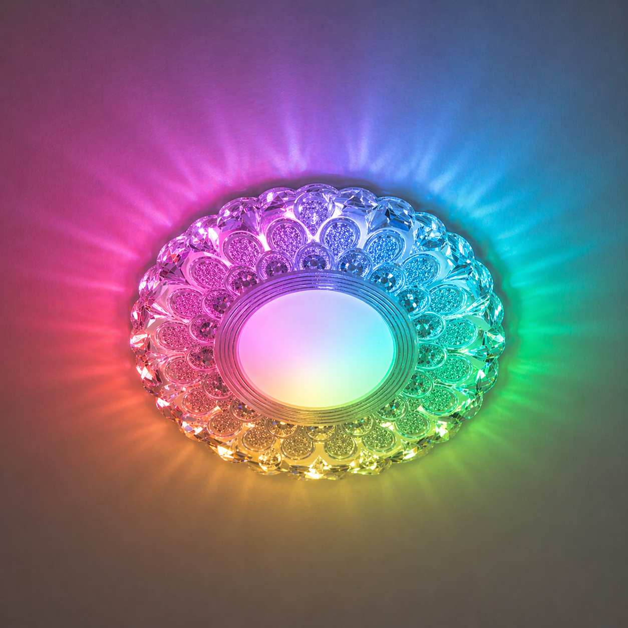 ORBITA LED спот, 5W, кръгъл, студена светлина + RGB, бял, смола и стъкло LED спот Заглавие по подразбиране Alessandro Design