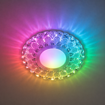 ORBITA LED спот, 5W, кръгъл, студена светлина + RGB, бял, смола и стъкло LED спот Заглавие по подразбиране Alessandro Design