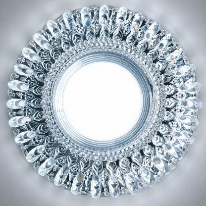 LED спот ORBITA, 5W, кръгъл, студена светлина + RGB, бял, смола и стъкло