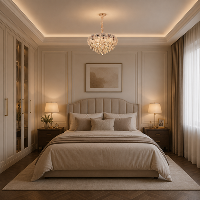 Кристален полилей DONNO Eleganza, 9xE14, регулируема височина, метал и кристал, злато
