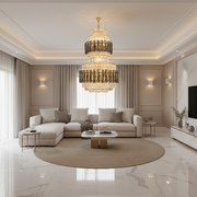 Candelabru Cristal VELIOR Regalis 29xE14, D80 cm, Auriu, Inaltime Reglabila, Metal si Cristal Candelabre Cristal Default Title Alessandro Design