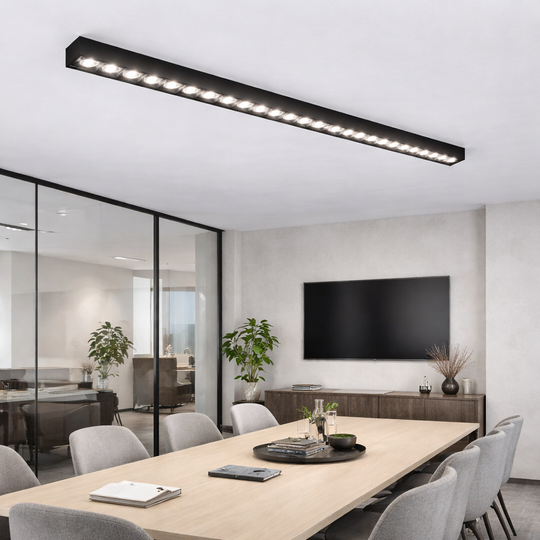 Приложена решетка с линеен LED проектор 30W, неутрална светлина 4000k, 30 източника, 80 x 3,5 x 6,5 cm LED таванни светлини Заглавие по подразбиране Alessandro Design