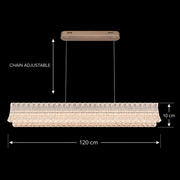 LED полилей с дистанционно управление, окачен TAMY 160W, линеен, студена/топла/неутрална светлина, златен, регулируема височина