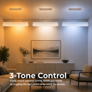 LED полилей с дистанционно управление, окачен TAMY 160W, линеен, студена/топла/неутрална светлина, златен, регулируема височина