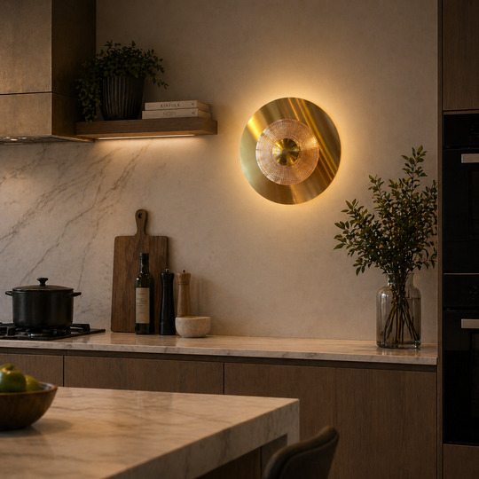 Декоративна LED стенна лампа DOME Cool/Neutral/Warm Gold Вътрешни стенни лампи Заглавие по подразбиране Alessandro Design
