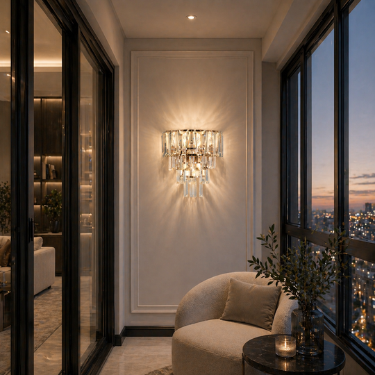 Кристален полилей VELMONT 3xE14, 26 cm, злато, регулируема височина, метал и кристал Crystal Chandeliers Default Title Alessandro Design
